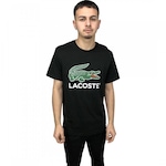 Camiseta Lacoste 3D Big Croc Placard - Masculina PRETO