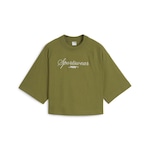 Camiseta Puma Oversized Classics - Feminina VERDE ESCURO