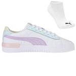 Kit Tênis Puma Jada Bdp + Meia - Feminino BRANCO/ROXO