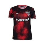 Camisa do São Paulo Iii 2024/25 New Balance Torcedor - Feminina PRETO/VERMELHO