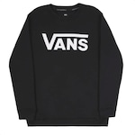 Blusão de Moletom Vans Classic Crew II - Infantil PRETO/BRANCO