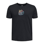 Camiseta Under Armour Curry Shoe Hook - Infantil PRETO