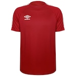 Camiseta Umbro Tradicional Tape - Masculina VERMELHO/BRANCO