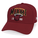 Boné Aba Curva New Era 9Forty A-Frame Nba Sport Miami Heat - Snapback - Adulto VERMELHO