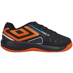 Chuteira Futsal Umbro Pro 5 Jr - Infantil PRETO/LARANJA