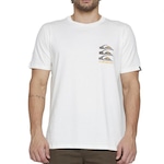 Camiseta Quiksilver Vertical Logos - Masculina Off White