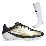 Chuteira de Campo adidas F50 Club Messi + Meião adidas Milano 23 - Adulto Amarelo/Preto