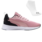 Kit Tênis Puma Flyer Flex Wns Bdp - Feminino + Meia ROSA/PRETO