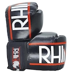 Luva de Boxe e Muaythai Rhino PRETO/VERMELHO