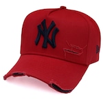 Boné Aba Curva New Era 9Forty A-Frame Strapback St Destroyed New York Yankees - strapback - Adulto VERMELHO