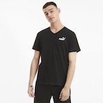 Camiseta Puma Essentials V-Neck Masculina PRETO