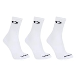 Kit Meias Oakley Cano Alto Essential Crew Sock com 3 Pares - Adulto BRANCO