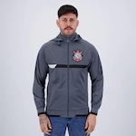 Jaqueta com Capuz Corinthians Trilobal - Masculina CINZA