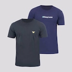 Kit 02 Camisetas Hang Loose - Masculina AZUL ESCURO