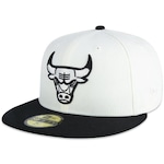 Boné Aba Reta New Era 5950 Chicago Bulls Core - Fechado - Adulto Off White