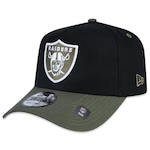 Boné Aba Curva New Era 940 A-Frame Las Vegas Raiders Dual Color - Snapback - Adulto PRETO