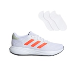 Kit Tênis adidas Response Runner + 3 Pares de Meias - Unissex BRANCO/VERMELHO