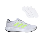 Kit Tênis adidas Response Runner + 3 Pares de Meias - Unissex Branco/Verde Cla