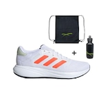 Kit Tênis adidas Response Runner - Unissex + Mochila e Garrafinha BRANCO/VERMELHO