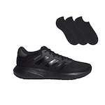 Kit Tênis adidas Response Runner + 3 Pares de Meias - Unissex PRETO