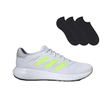 Kit Tênis adidas Response Runner + 3 Pares de Meias - Unissex Branco/Verde Cla