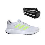 Kit Tênis adidas Response Runner - Unissex + Pochete de Corrida Branco/Verde Cla