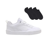 Kit Tênis Puma Park Lifestyle Masculino + 3 Pares de Meias BRANCO