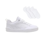 Kit Tênis Puma Park Lifestyle Masculino + 3 Pares de Meias BRANCO