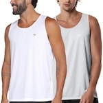 Kit Camiseta Regata Mizuno Energy M - 2 Unidades - Masculina Branco/Cinza Claro