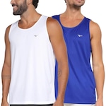 Kit Camiseta Regata Mizuno Energy M - 2 Unidades - Masculina BRANCO/AZUL