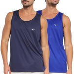 Kit Camiseta Regata Mizuno Energy M - 2 Unidades - Masculina AZUL ESC/AZUL