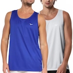 Kit Camiseta Regata Mizuno Energy M - 2 Unidades - Masculina AZUL/CINZA