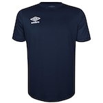 Camiseta Umbro Essential - Masculina AZUL ESC/BRANCO