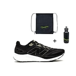 Kit Tênis New Balance Fresh Foam 680 V8 Feminino + Mochila + Garrafinha PRETO