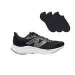 Kit Tênis New Balance Fresh Foam Arishi V4 Feminino + 3 Pares de Meias PRETO