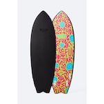 Prancha de Surf Medina Soft Top Black Smile 5''''6" 37L PRETO