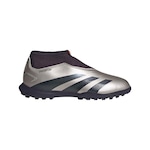 Chuteira Society Adidas Sem Cadarço Predator League - Infantil CINZA