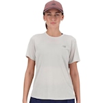 Camiseta New Balance Athletics Run - Feminina CINZA