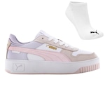 Kit Tênis Puma Carina Street Bdp + Meia - Feminino BRANCO/ROSA CLA