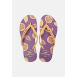 Chinelo Tropical Brasil Estampado Slim - Feminino ROXO