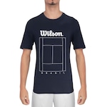 Camiseta Wilson Tennis Court - Masculina AZUL ESC/BRANCO