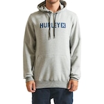 Blusao de Moletom Hurley Canguru Square Masculino CINZA