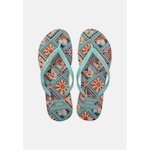 Chinelo Tropical Brasil Estampado Slim - Feminino VERDE