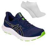 Kit Tênis Asics Jolt 4 Masculino + Par de Meia AZUL ESCURO