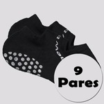 Kit Meias New Balance com 9 Pares Sapatilha Feminina PRETO