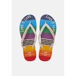 Chinelo Tropical Brasil Estampado Slim - Feminino BRANCO