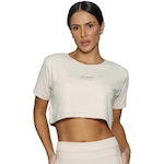 Blusa Cropped Run More Luar - Feminino Off White