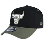 Boné Aba Curva New Era 940 A-Frame Chicago Bulls Dual Color - Snapback - Adulto PRETO