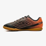 Chuteira Futsal Umbro Warskin - Adulto PRETO/LARANJA