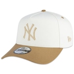 Boné Aba Curva New Era 940 A-Frame New York Yankees Dual - Strapback - Adulto Off White